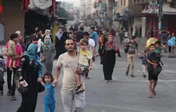نزوح المواطنين في قطاع غزة