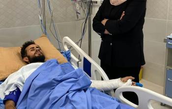 الوزيرة حمد خلال تفقد الجرحى