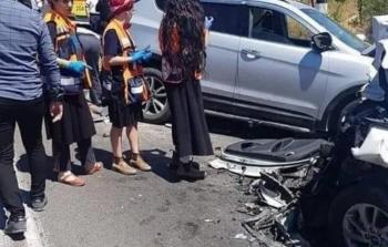جانب من الحادث المروري