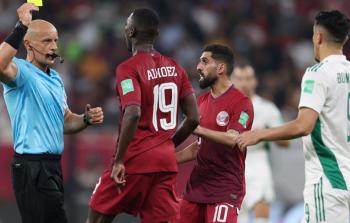 جانب من مباراة قطر والجزائر ببطولة كأس العرب