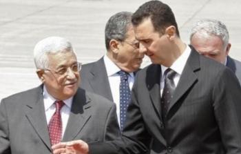 الرئيس محمود عباس والرئيس السوري بشار الاسد