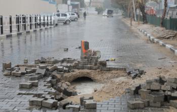 المنطقة المتضررة في شارع الثلاثيني