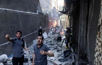الدمار الذي خلفه قصف الاحتلال لبرج فلسطين