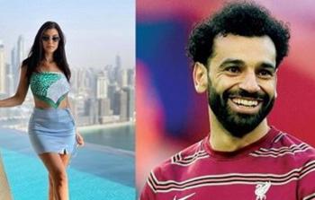 صلاح مع ملكة جمال مصر