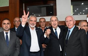 خلال اجتماعات المصالحة الفلسطينية في الجزائر