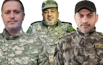 الشهداء  جهاد الغنام، وطارق عزالدين، وخليل البهتيني
