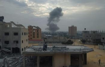 غارة على مدينة حمد في خان يونس