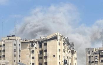 قصف إسرائيلي لأبراج النصيرات وسط قطاع غزة