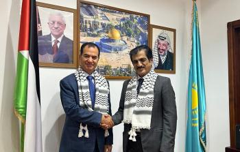 السفير منتصر أبو زيد مع نظيره القطري عبدالله الجابر
