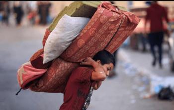 نزوح المواطنين في قطاع غزة