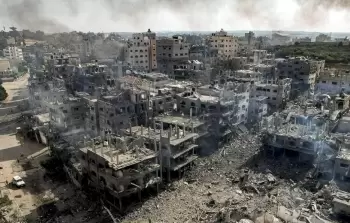 آثار الدمار في قطاع غزة جراء القصف الإسرائيلي