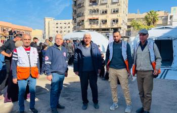 الهلال الأحمر الفلسطيني خلال جولة في غزة