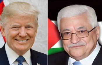 الرئيس الفلسطيني محمود عباس ونظيره الأمريكي دونالد ترامب