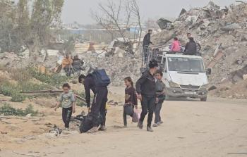 نزوح المواطنين في قطاع غزة