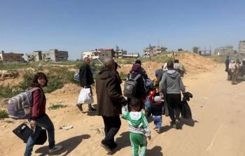 نزوح المواطنين في قطاع غزة