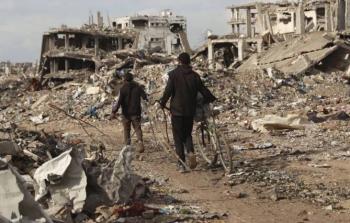 آثار الدمار في غزة جراء القصف الاسرائيلي