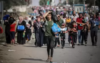 نزوح المواطنين في قطاع غزة
