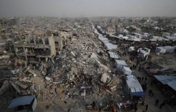 اثار الدمار في غزة