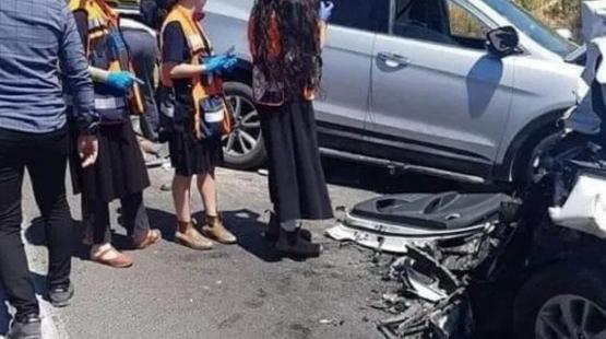 جانب من الحادث المروري