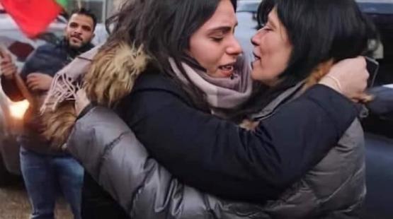 الراحلة سهى جرار مع والدتها الاسيرة خالدة جرار