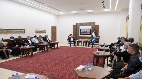 الرئيس يستقبل اهالي بيتا