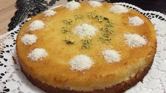 بسبوسة بجوز الهند والقشطة