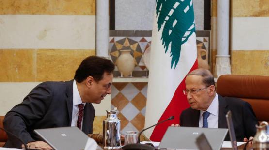 حسان دياب وميشال عون