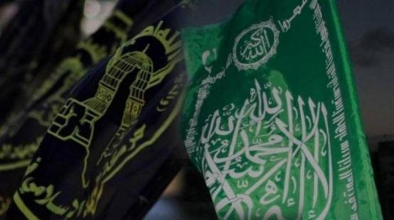 رايات حماس والجهاد.