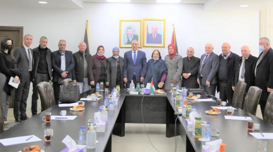 لقاء حسين الشيخ مع كوادر وزارة الصحة الفلسطينية في غزة