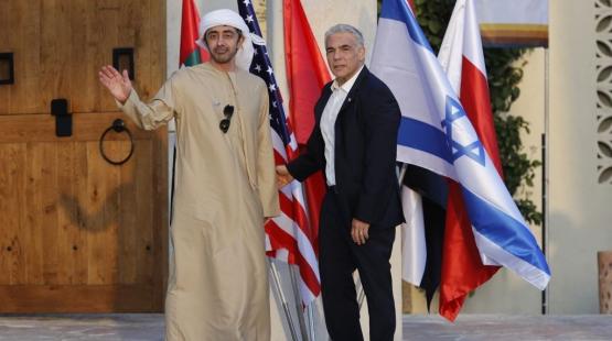 وزير الخارجية الإماراتي عبد الله بن زايد في اسرائيل