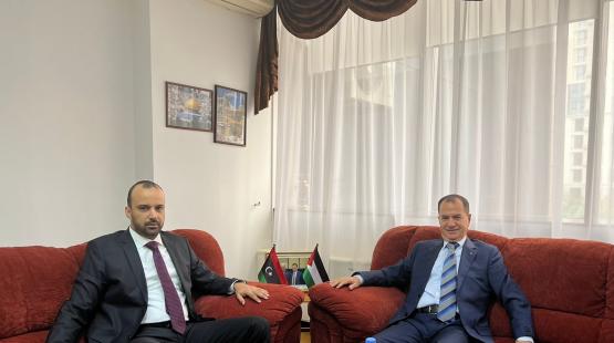 خلال استقبال السفير ابو زيد للسفير الليبي لدى كازاخستان