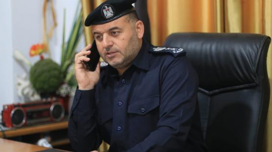 العقيد أيمن البطنيجي المتحدث باسم الشرطة الفلسطينية في غزة