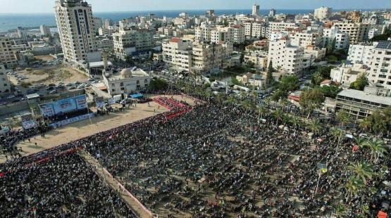 تصوير جوي لمهرجان حركة الجهاد الإسلامي في غزة.. عدسة: رويترز