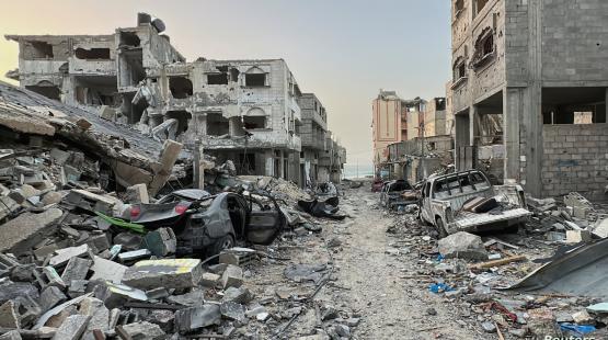 منازل مدمرة بمدينة غزة في 26 نوفمبر 2023