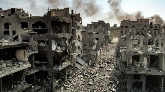 دمار في غزة جراء القصف الاسرائيلي