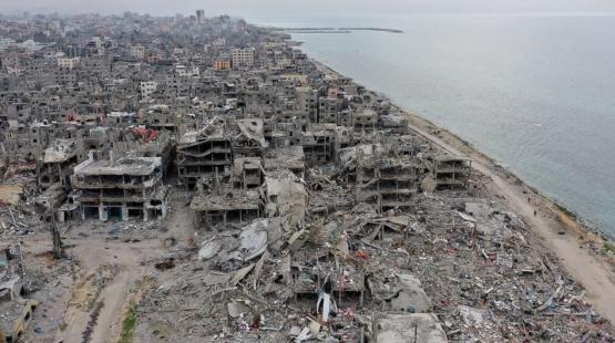صورة جوية للدمار في شمال غزة
