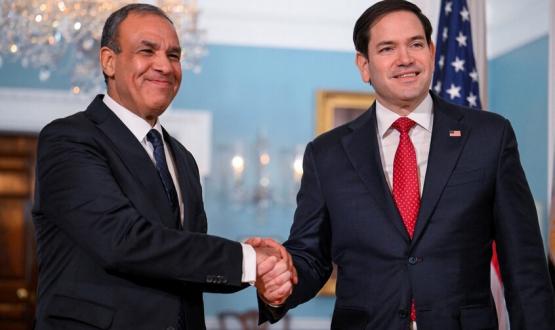 وزير الخارجية المصري مع نظيره الأمريكي