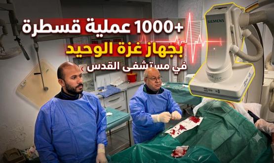 1000 عملية قسطرة قلبية في مستشفى القدس التابع لجمعية الهلال الأحمر الفلسطيني