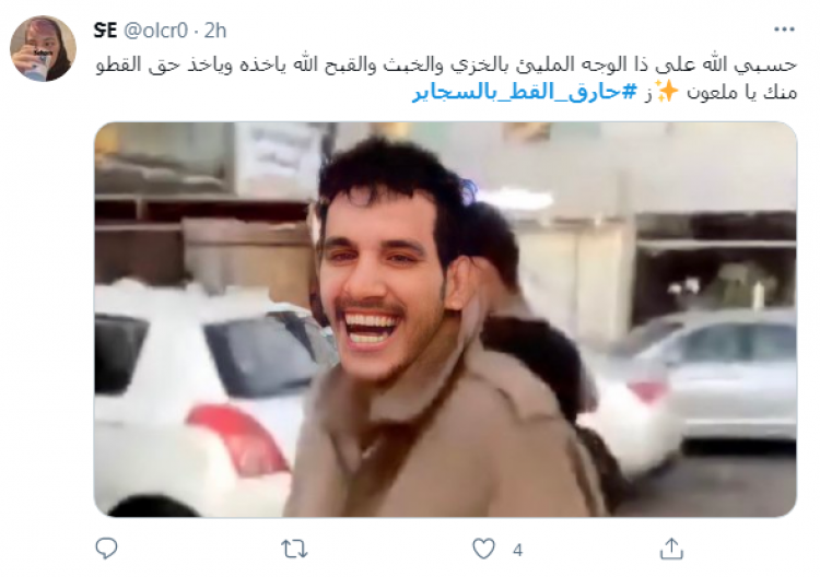 الشاب حارق القط