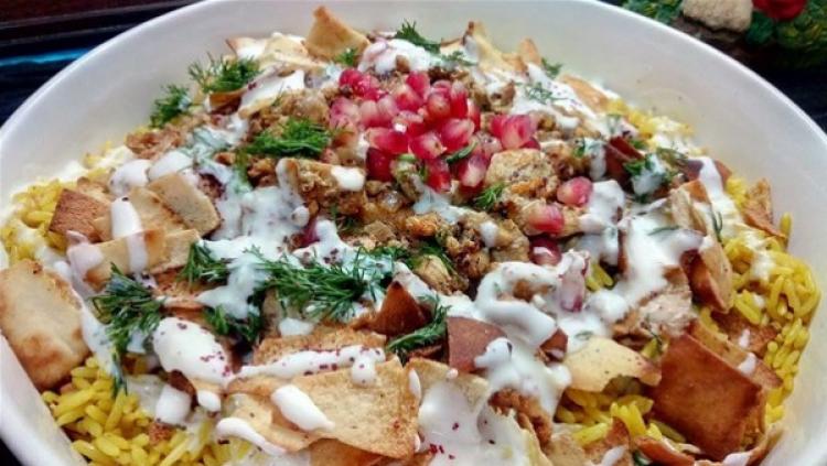 صينية رز بالشاورما