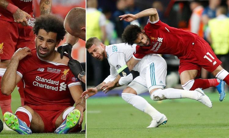 إصابة محمد صلاح في آخر لقاء بين ليفربول وريال مدريد
