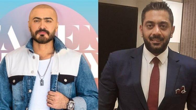 الفنان أحمد فلوكس والنجم تامر حسني