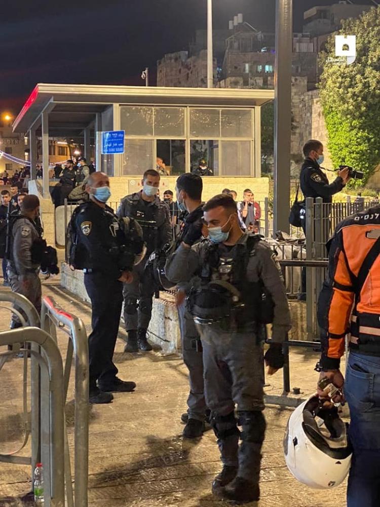 قوات الاحتلال في باب العامود بالقدس