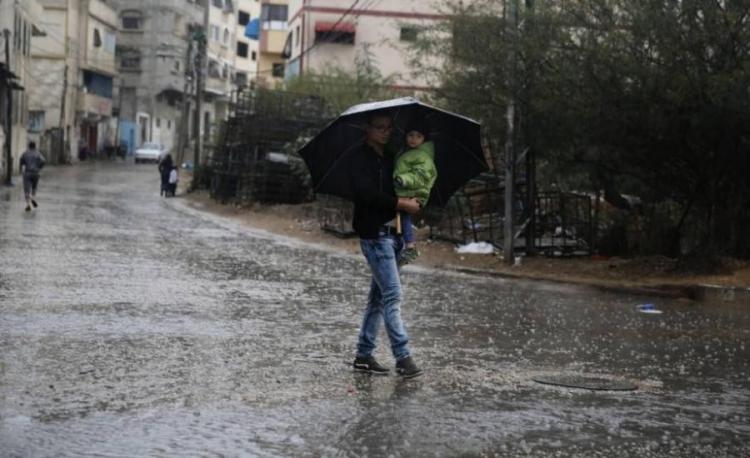 تساقط للأمطار بقطاع غزة