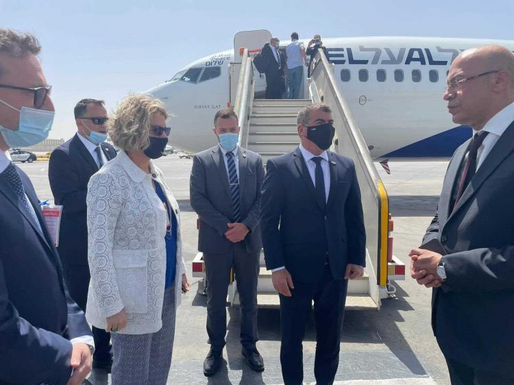 وصول وزير الخارجية الاسرائيلي الى مصر