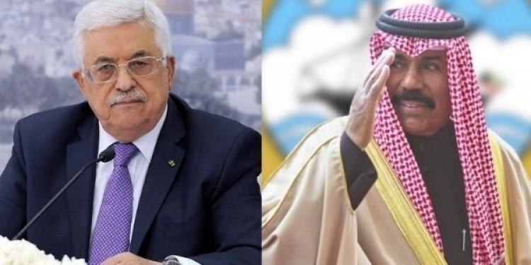 الرئيس محمود عباس وامير الكويت نواف الصباح