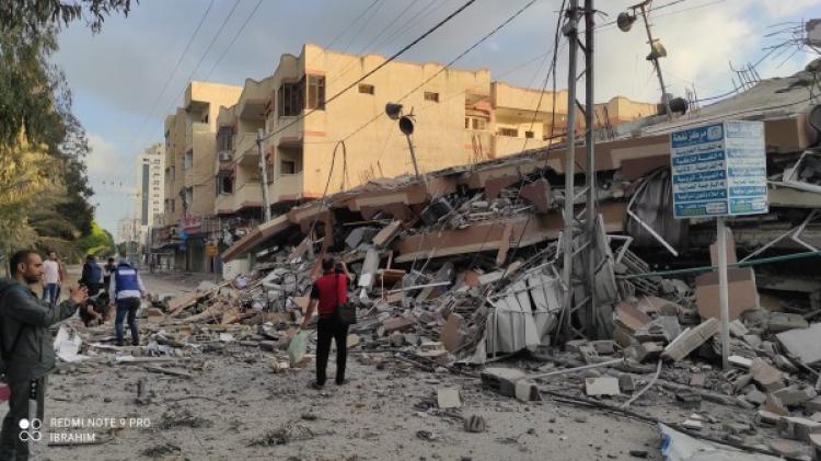 دمار في غزة جراء العدوان