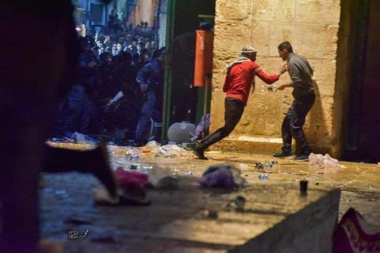 خلال مواجهات الأقصى اليوم