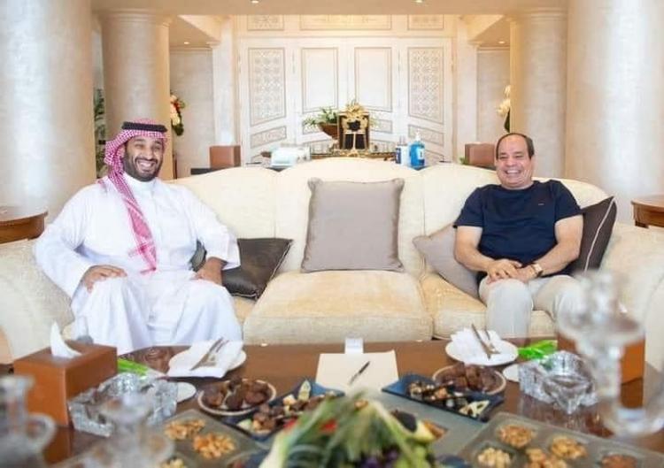 الرئيس المصري عبدالفتاح السيسي و ولي العهد السعودي الأمير محمد بن سلمان