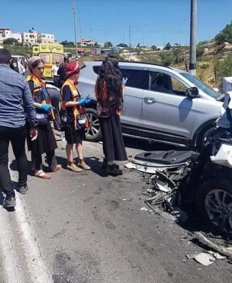جانب من الحادث المروري